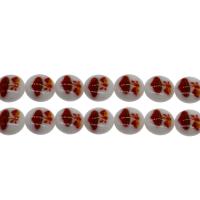 Perles murano faites à la main , chalumeau, Plat rond, modèles différents pour le choix, 10*4mm Environ 0.5mm, Environ Vendu par brin