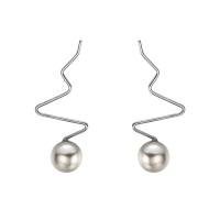 Pendientes de Perno de Aleación de Zinc, acero inoxidable aguja de pendiente, chapado en color de platina, Joyería & para mujer, 49*21mm, Vendido por Par