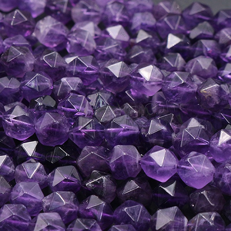 Natürliche Amethyst Perlen, poliert, DIY & verschiedene Größen vorhanden & facettierte, violett, Länge:ca. 15 ZollInch, verkauft von Strang