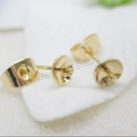 Brass Earring Stud Component, gold color plated, durable & DIY 