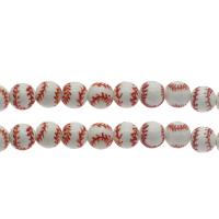 Revestimiento Porcelana bolas, Béisbol, diverso tamaño para la opción, agujero:aproximado 2.5mm, aproximado 200PCs/Bolsa, Vendido por Bolsa