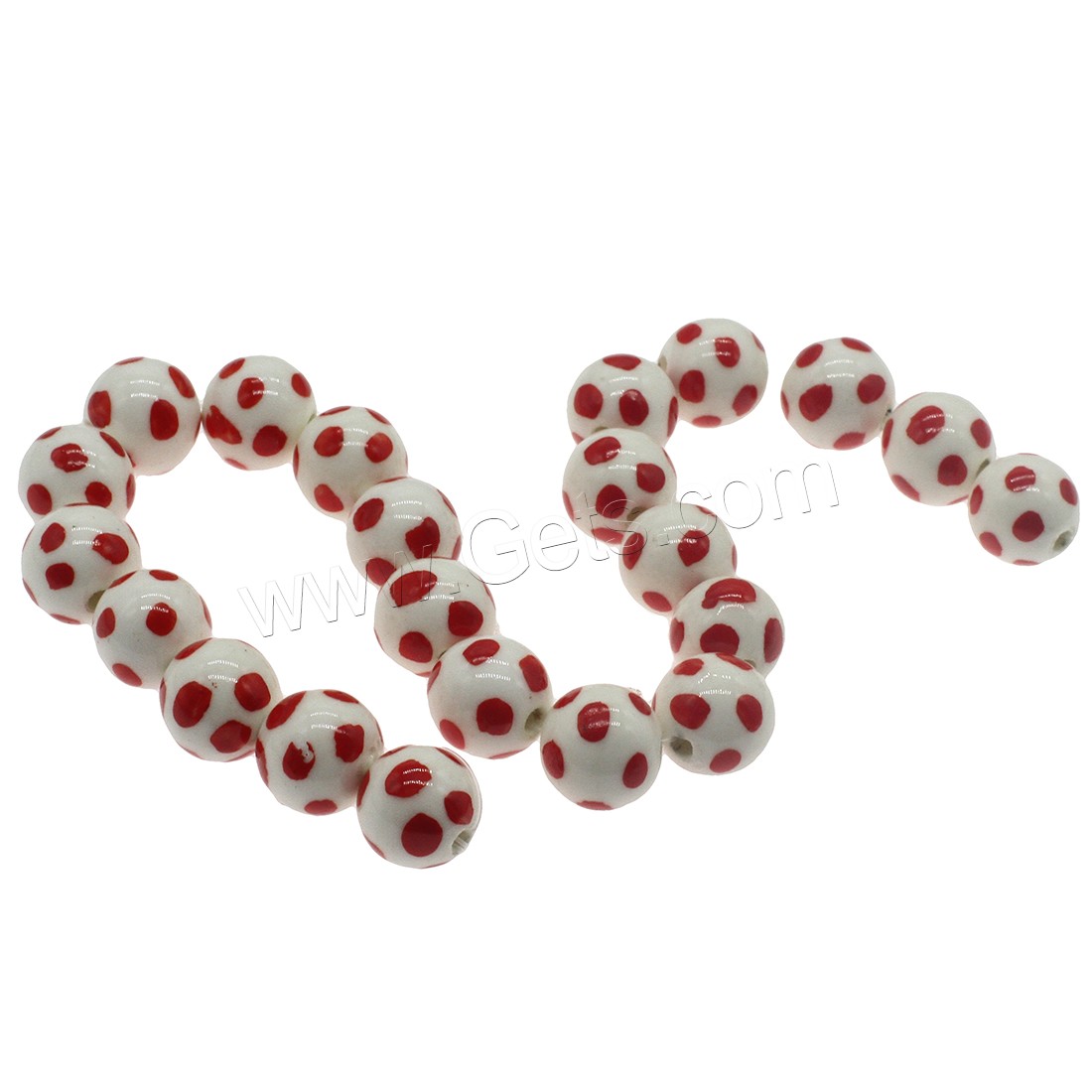 Revestimiento Porcelana bolas, Esférico, diverso tamaño para la opción, Rojo, agujero:aproximado 2.5mm, aproximado 200PCs/Bolsa, Vendido por Bolsa