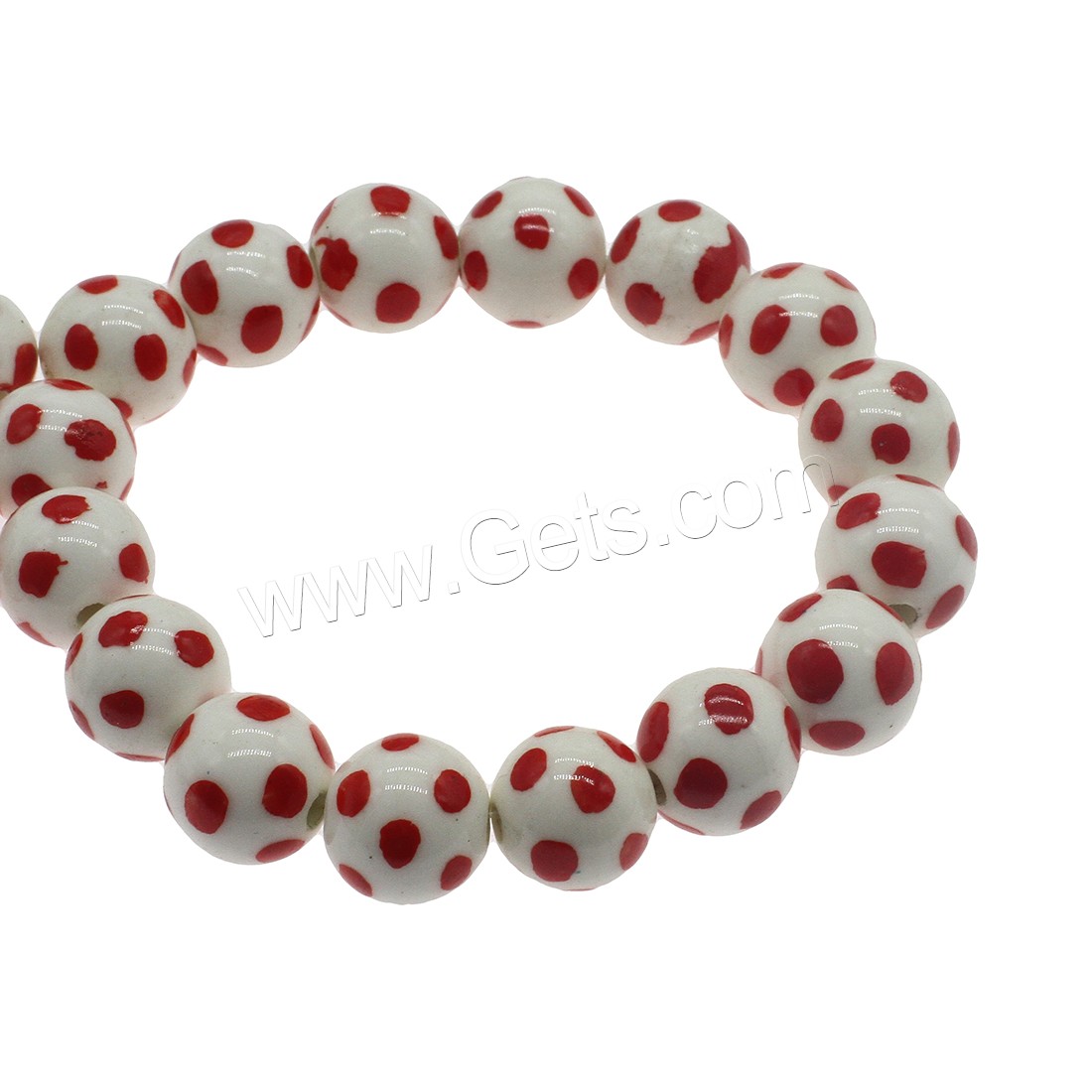 Revestimiento Porcelana bolas, Esférico, diverso tamaño para la opción, Rojo, agujero:aproximado 2.5mm, aproximado 200PCs/Bolsa, Vendido por Bolsa