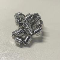 Messing Magnetverschluss, plattiert, Silberfarbe, frei von Nickel, Blei & Kadmium, 11.57x7.94mm, verkauft von PC