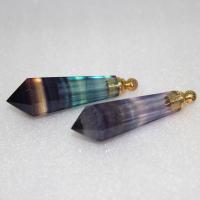 Rainbow Quartz Pendulum Pendant, Carved, natural 