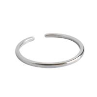 Plata de ley 925 Anillo de dedo Cuff, chapado en platina real, Joyería & diverso tamaño para la opción & para mujer, 1.2mm, tamaño:5-6.5, Vendido por UD