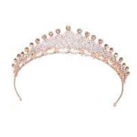 Bridal Tiaras, Zinc Alloy, plated, for woman & with rhinestone 