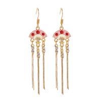 boucle d'oreille de goutte en Zinc Alloy et Émail  , alliage de zinc, Placage, bijoux de mode & styles différents pour le choix & pour femme & émail, Vendu par paire