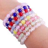 Pulseras de Cristal, Joyería & para mujer, más colores para la opción, 8mm,5mm, longitud:aproximado 7.1 Inch, Vendido por Sarta