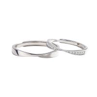 925er Sterling Silber Paar- Ring, platiniert, Modeschmuck & verschiedene Stile für Wahl, Größe:6-8.5, verkauft von PC