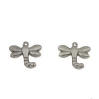 Stainless Steel Animal Pendants, Dragonfly, original color Approx 1mm 