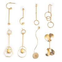 Brass Earring Drop Component, gold color plated 