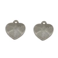 Stainless Steel Heart Pendants, original color Approx 2mm 