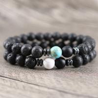 Lava Bead Bracelet, with turquoise, fashion jewelry & Unisex 8mm 