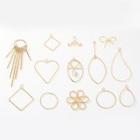 Brass Jewelry Pendants, gold color plated, DIY 