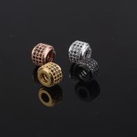 Cubic Zirconia Micro Pave Brass Beads, plated, micro pave cubic zirconia 8mm 