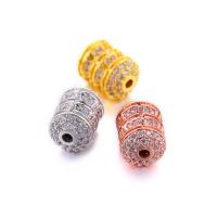 Zirkonia Micro pflastern Korn, Messing, plattiert, Micro pave Zirkonia, keine, 12*9mm, Bohrung:ca. 1.9mm, verkauft von PC