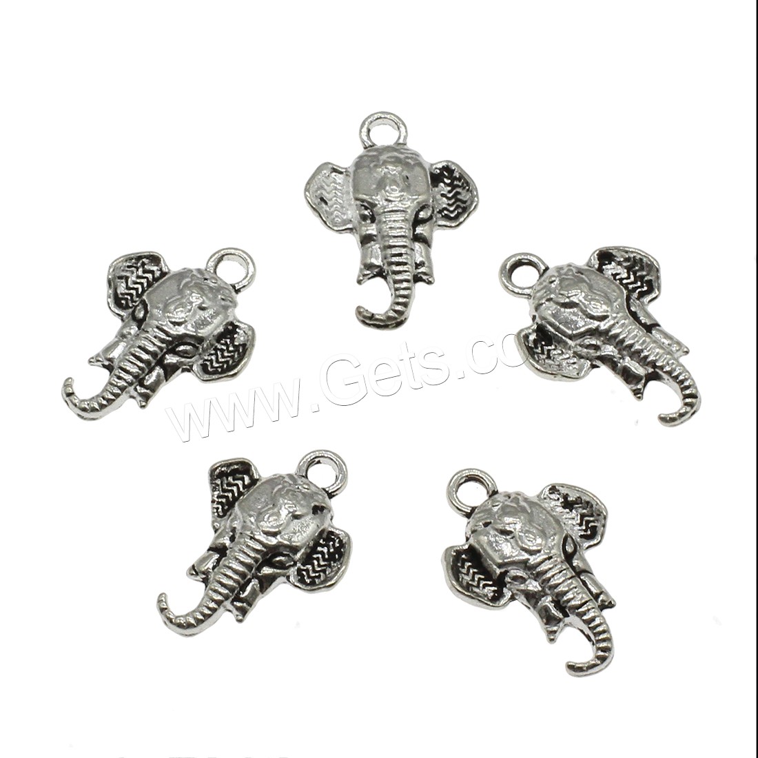 Pendentifs animaux en alliage de zinc, éléphant, Placage, plus de couleurs à choisir, 14.5x21x3mm, Trou:Environ 2mm, Environ 625PC/kg, Vendu par kg