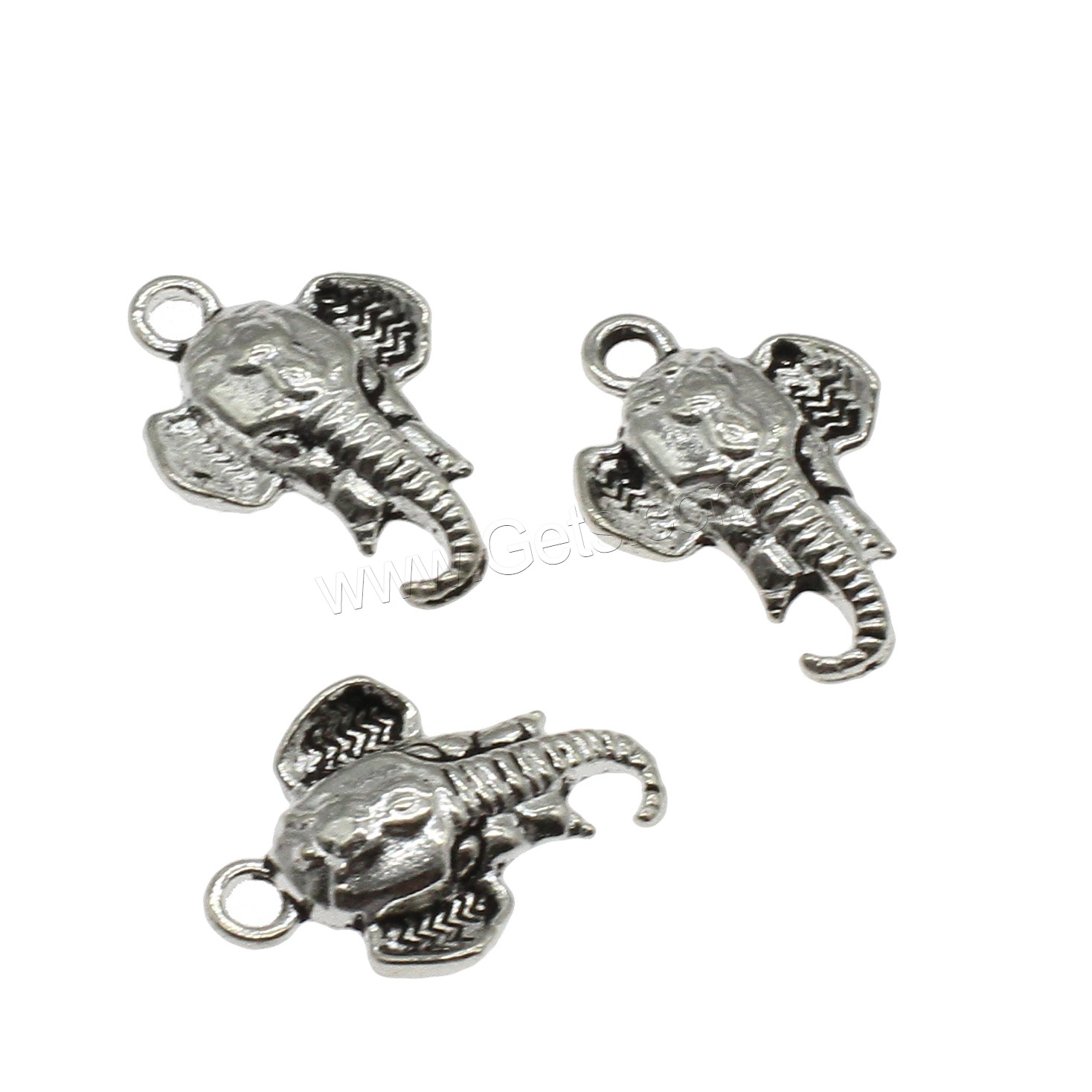 Pendentifs animaux en alliage de zinc, éléphant, Placage, plus de couleurs à choisir, 14.5x21x3mm, Trou:Environ 2mm, Environ 625PC/kg, Vendu par kg