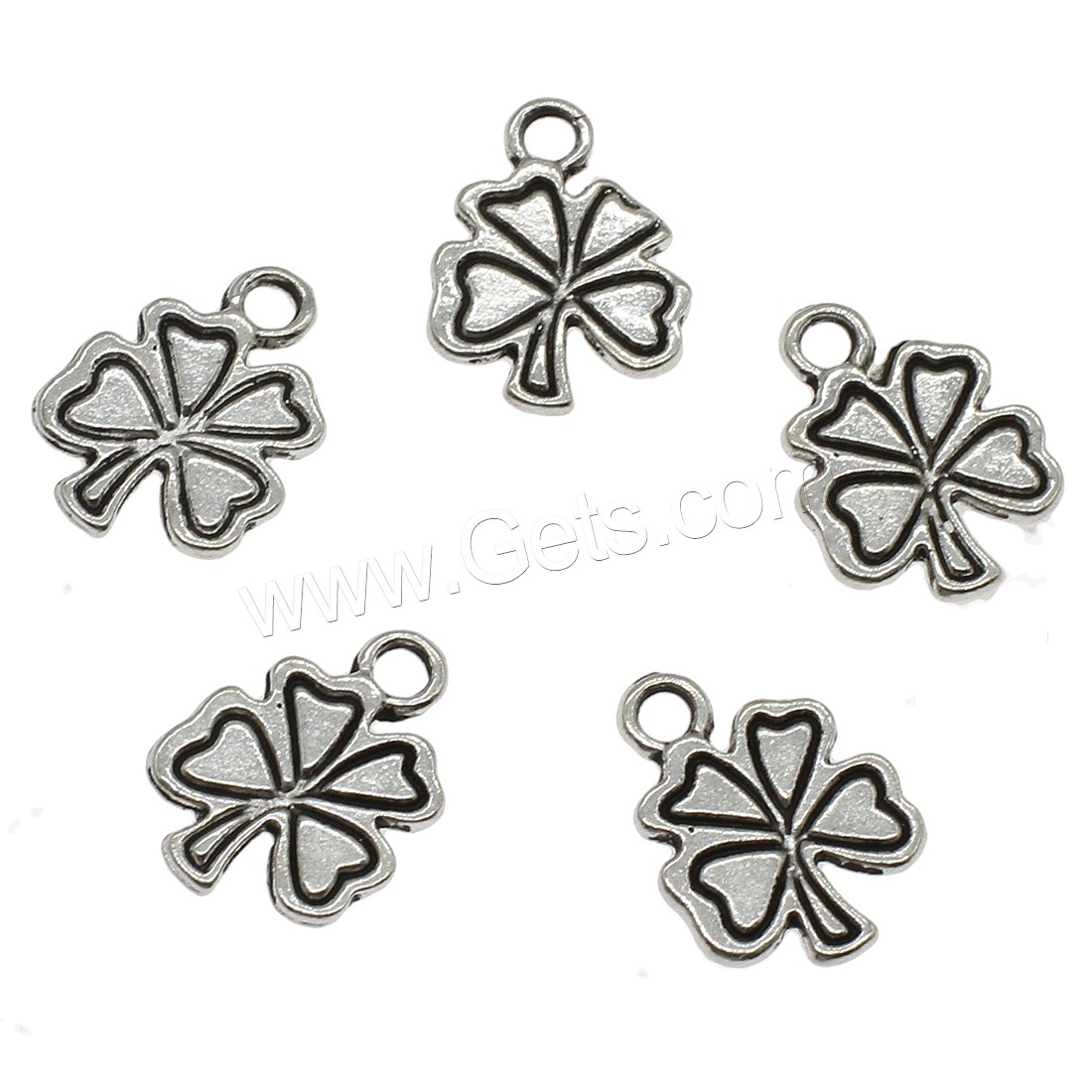 Bijoux pendentifs en Zinc alliage , alliage de zinc, Trois Clover Leaf, Placage, plus de couleurs à choisir, 12.5x17x1.2mm, Trou:Environ 2.3mm, Environ 833PC/kg, Vendu par kg