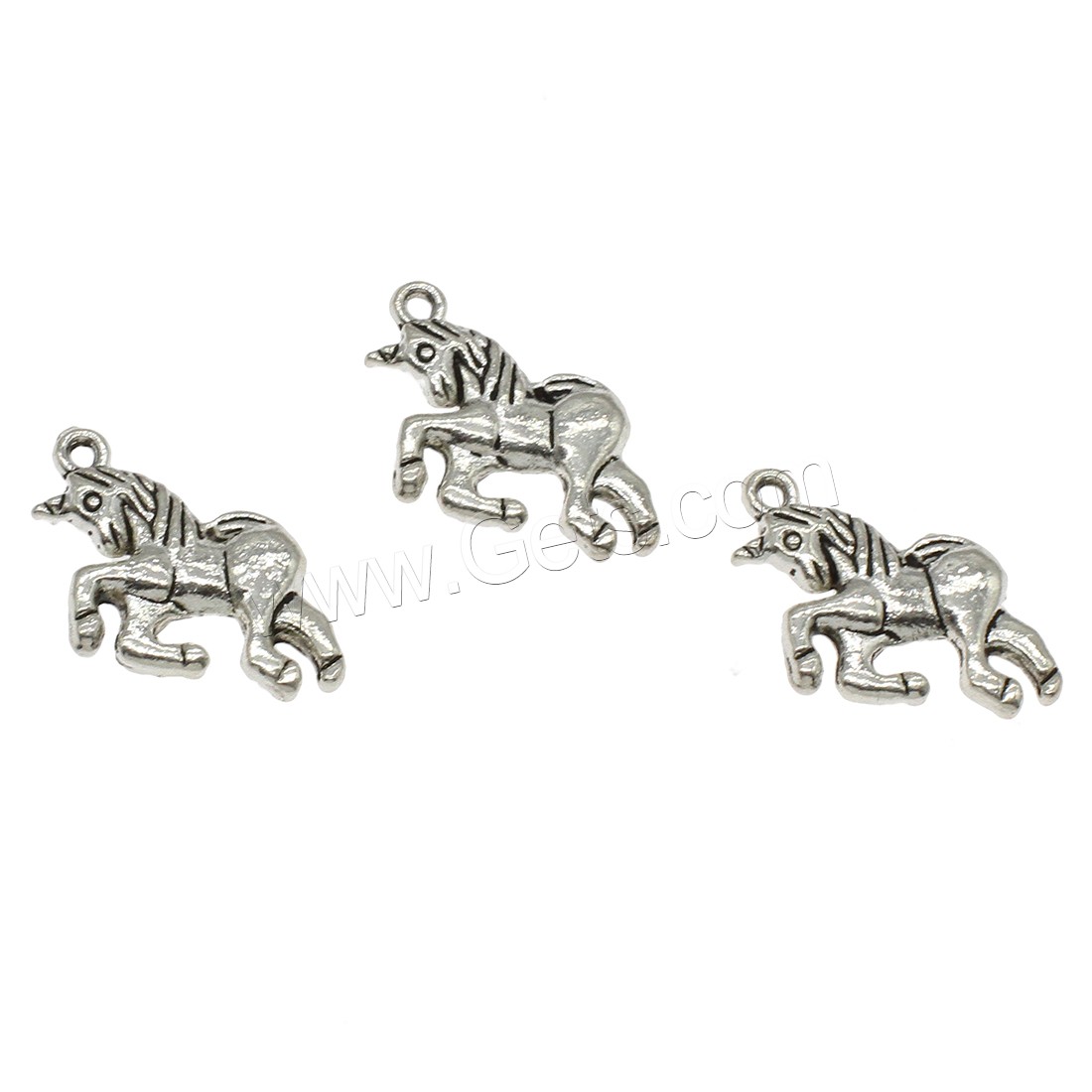 Pendentifs animaux en alliage de zinc, Licorne, Placage, plus de couleurs à choisir, 21x15.5x3mm, Trou:Environ 1.5mm, Environ 333PC/kg, Vendu par kg