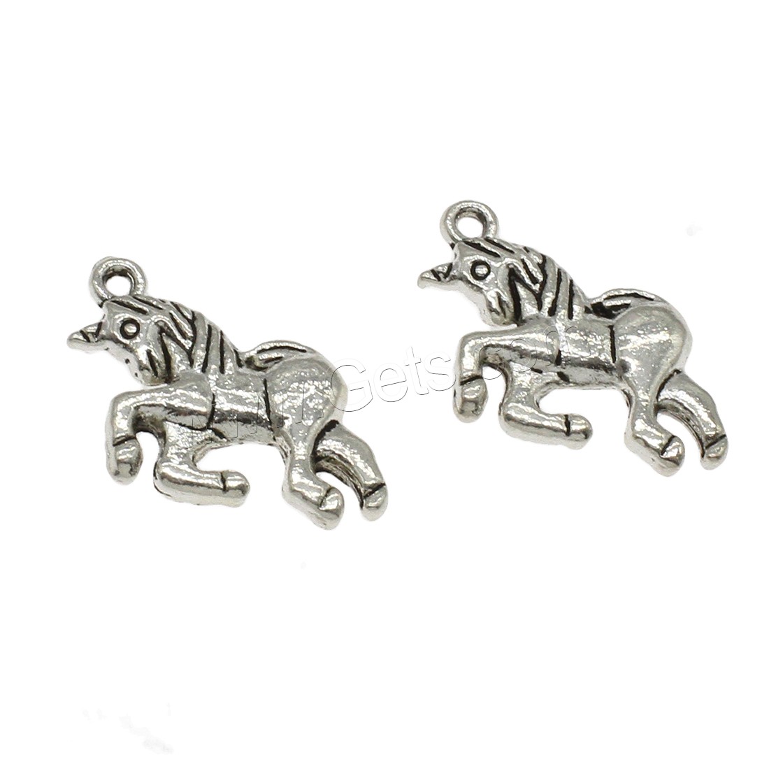 Pendentifs animaux en alliage de zinc, Licorne, Placage, plus de couleurs à choisir, 21x15.5x3mm, Trou:Environ 1.5mm, Environ 333PC/kg, Vendu par kg