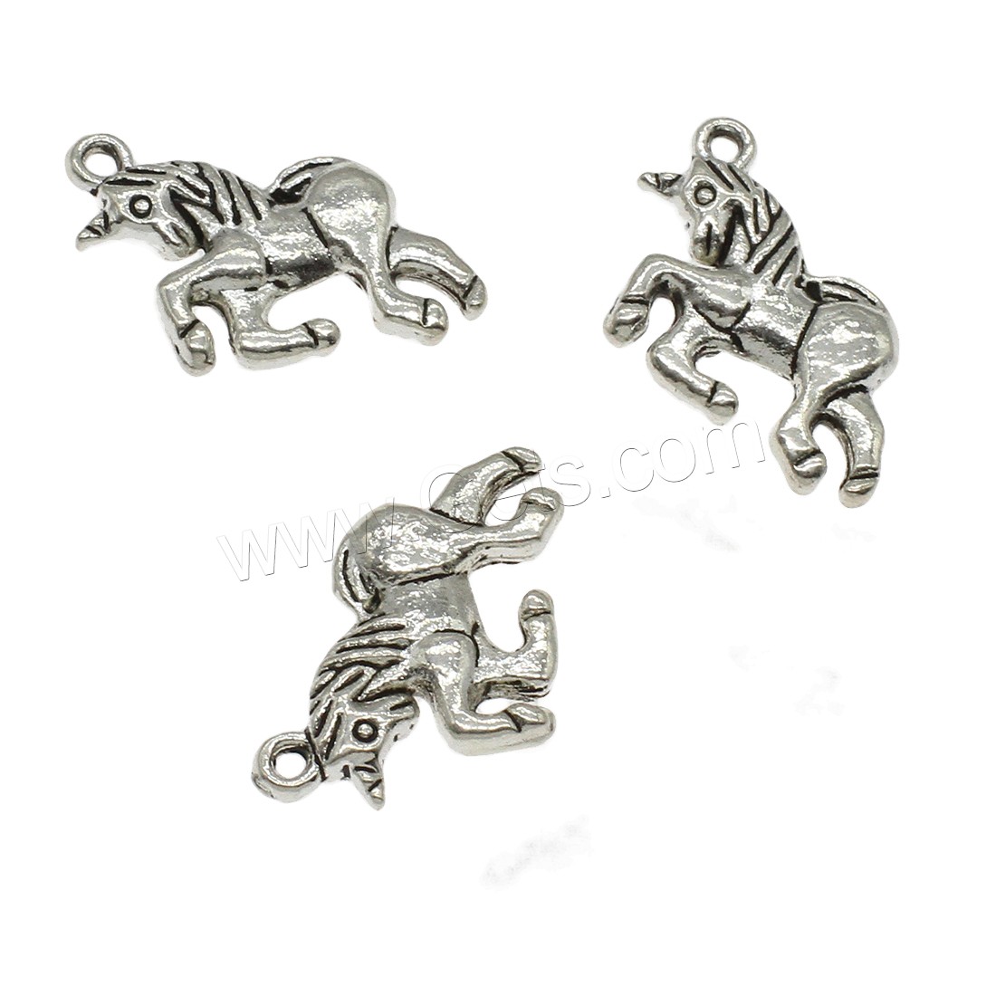 Pendentifs animaux en alliage de zinc, Licorne, Placage, plus de couleurs à choisir, 21x15.5x3mm, Trou:Environ 1.5mm, Environ 333PC/kg, Vendu par kg