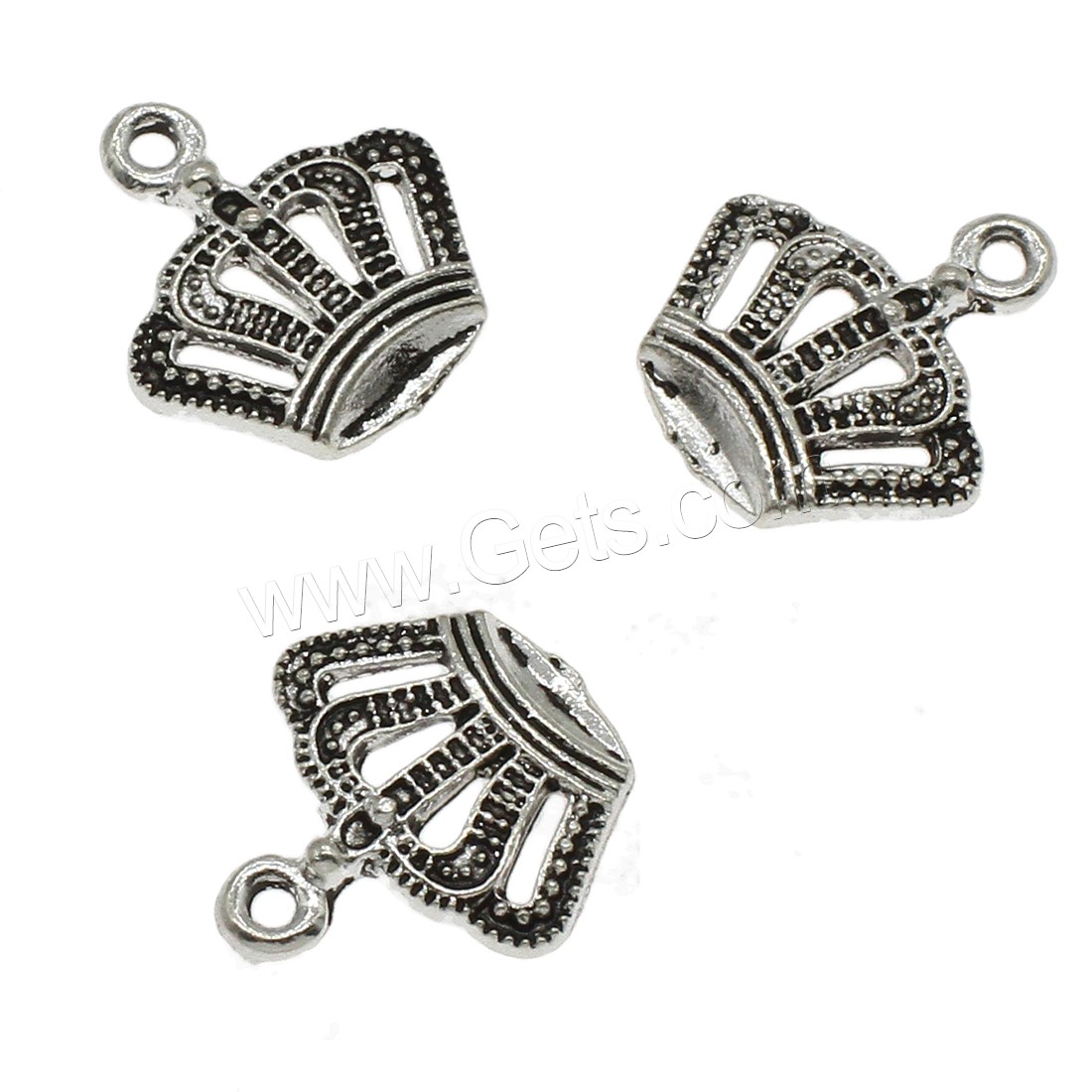 Zinc Alloy Crown Pendants, plated, hollow, more colors for choice, 15x16.5x2mm, Hole:Approx 1.6mm, Approx 833PCs/KG, Sold By KG