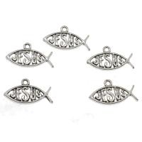 Zinc Alloy Hollow Pendants, Fish, plated Approx 1.6mm, Approx 