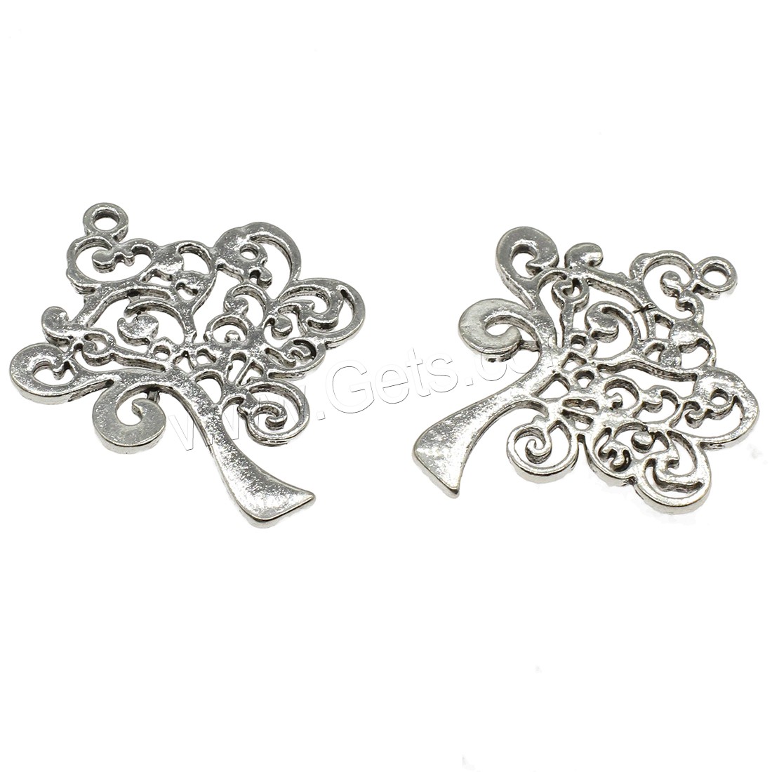 Zinc Alloy Hollow Pendants, Tree, plated, more colors for choice, 36.5x41x2mm, Hole:Approx 2.5mm, Approx 161PCs/KG, Sold By KG