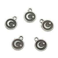 Zinc Alloy Flat Round Pendants, plated Approx 1.8mm, Approx 