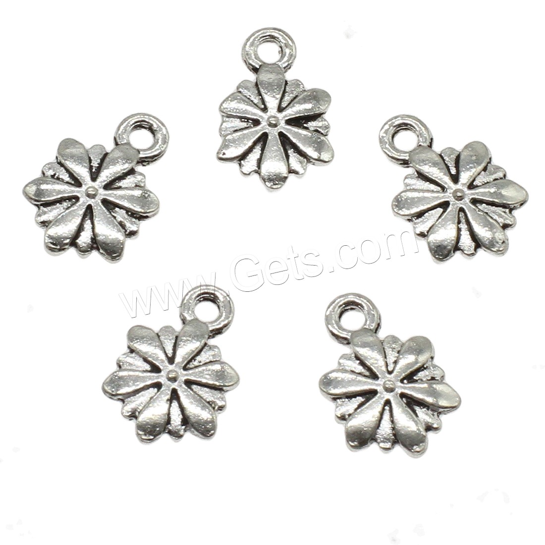 Zinc Alloy Flower Pendants, plated, more colors for choice, 9x14x1.5mm, Hole:Approx 1.6mm, Approx 2000PCs/KG, Sold By KG