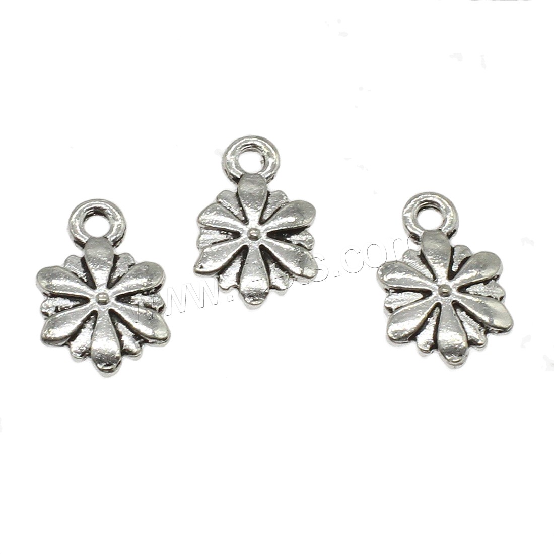 Zinc Alloy Flower Pendants, plated, more colors for choice, 9x14x1.5mm, Hole:Approx 1.6mm, Approx 2000PCs/KG, Sold By KG