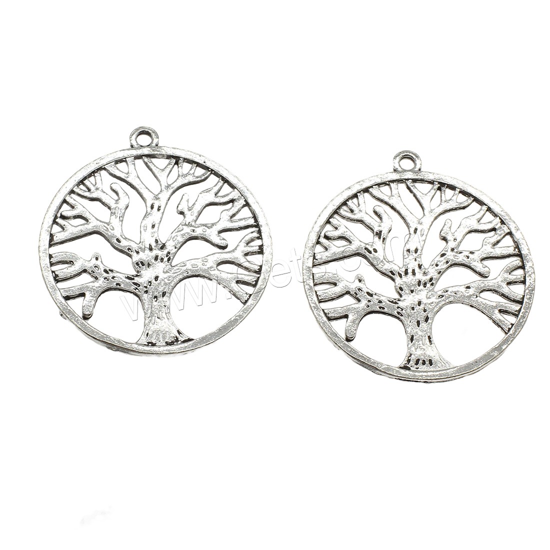 Pendentifs creux en alliage de zinc, Arbre de vie, Placage, plus de couleurs à choisir, 39x43x1.5mm, Trou:Environ 2.5mm, Environ 128PC/kg, Vendu par kg