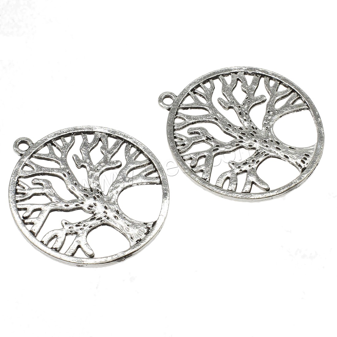 Pendentifs creux en alliage de zinc, Arbre de vie, Placage, plus de couleurs à choisir, 39x43x1.5mm, Trou:Environ 2.5mm, Environ 128PC/kg, Vendu par kg