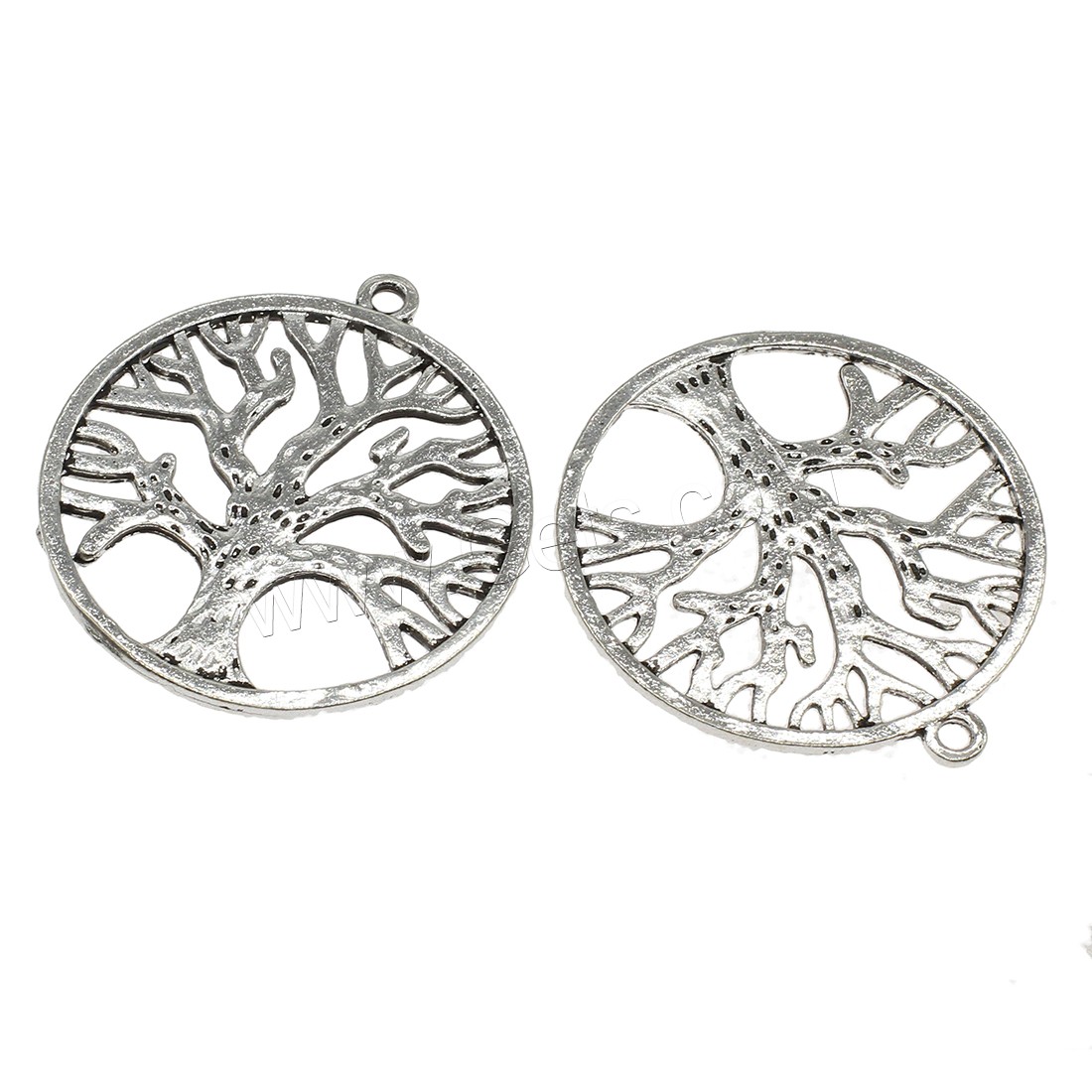 Pendentifs creux en alliage de zinc, Arbre de vie, Placage, plus de couleurs à choisir, 39x43x1.5mm, Trou:Environ 2.5mm, Environ 128PC/kg, Vendu par kg