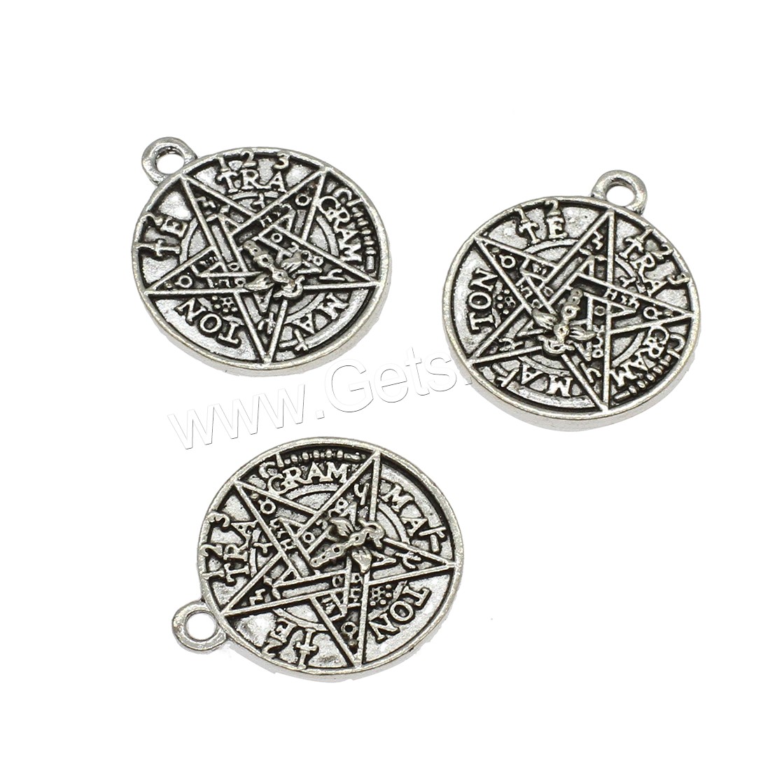 Zinc Alloy Flat Round Pendants, plated, more colors for choice, 20x23.5x2mm, Hole:Approx 2mm, Approx 357PCs/KG, Sold By KG