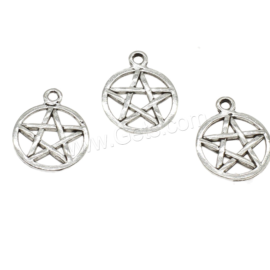 Zinc Alloy Star Pendant, pentagram, plated, hollow, more colors for choice, 16x20x1.5mm, Hole:Approx 1.8mm, Approx 714PCs/KG, Sold By KG