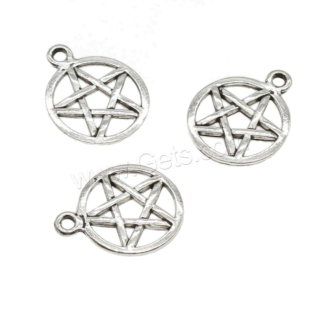 Zinc Alloy Star Pendant, pentagram, plated, hollow, more colors for choice, 16x20x1.5mm, Hole:Approx 1.8mm, Approx 714PCs/KG, Sold By KG