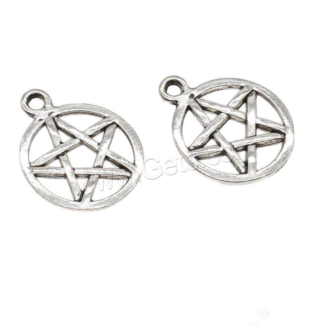 Zinc Alloy Star Pendant, pentagram, plated, hollow, more colors for choice, 16x20x1.5mm, Hole:Approx 1.8mm, Approx 714PCs/KG, Sold By KG