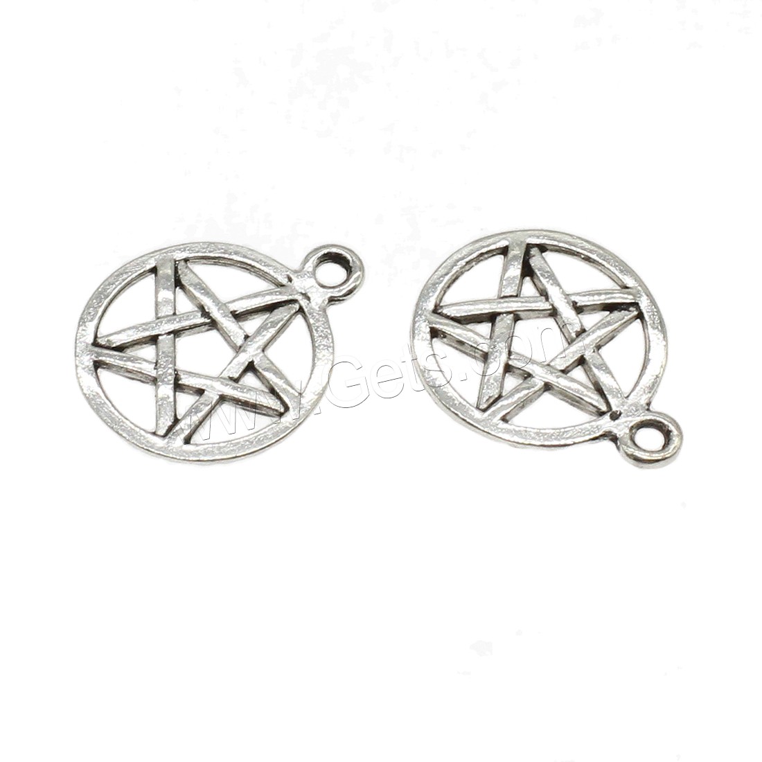 Zinc Alloy Star Pendant, pentagram, plated, hollow, more colors for choice, 16x20x1.5mm, Hole:Approx 1.8mm, Approx 714PCs/KG, Sold By KG