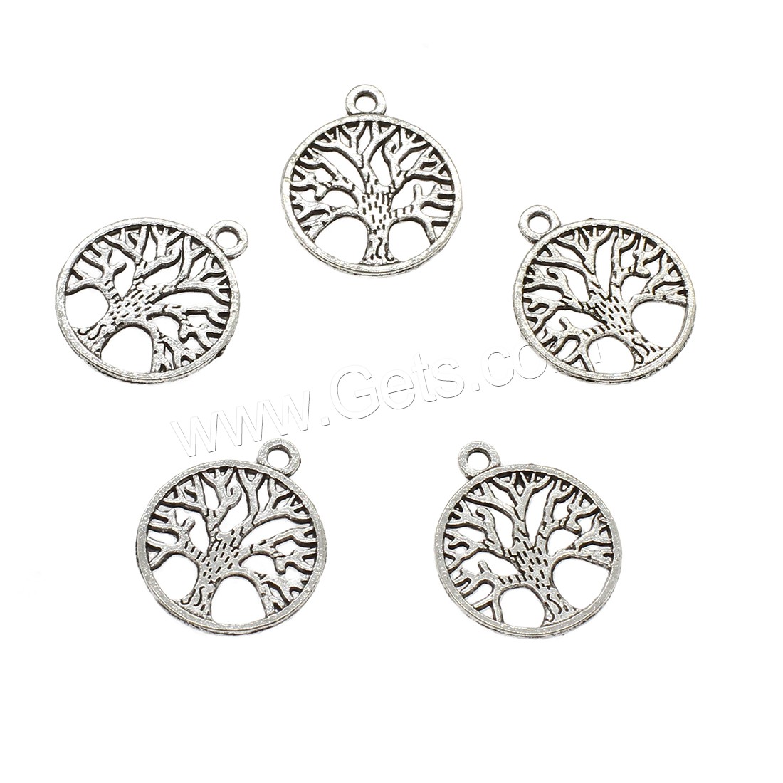 Zinc Alloy Hollow Pendants, Tree, plated, more colors for choice, 17x20x1.2mm, Hole:Approx 1.7mm, Approx 714PCs/KG, Sold By KG