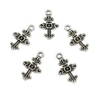 Zinc Alloy Cross Pendants, fleur-de-lis cross, plated Approx 2mm, Approx 