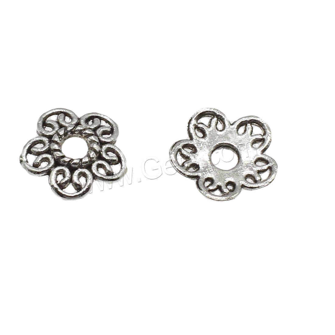 Zinc Alloy Bead Caps, Flower, plated, hollow, more colors for choice, 11x2mm, Hole:Approx 2.5mm, Approx 800PCs/Bag, Sold By Bag