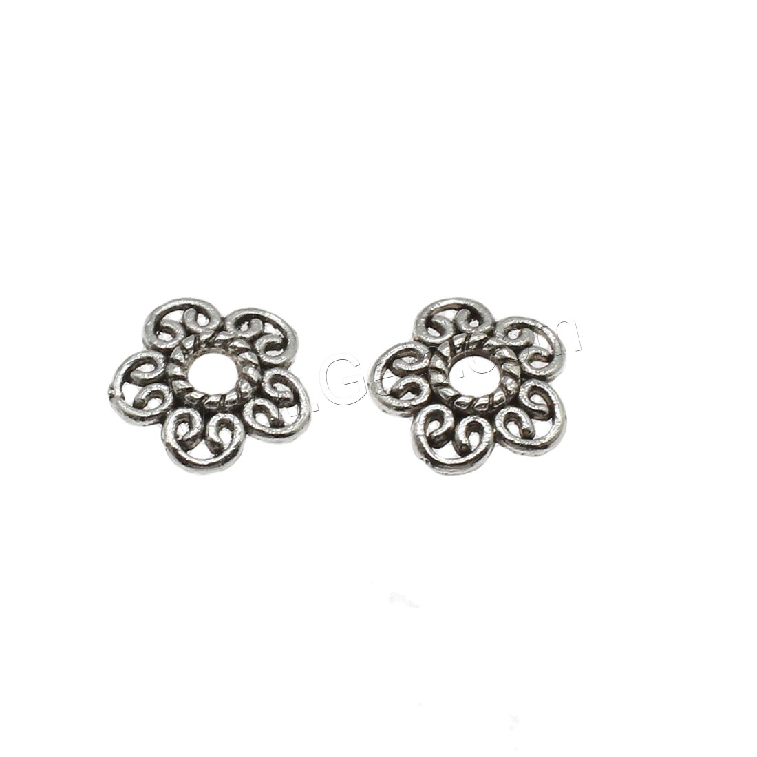 Zinc Alloy Bead Caps, Flower, plated, hollow, more colors for choice, 11x2mm, Hole:Approx 2.5mm, Approx 800PCs/Bag, Sold By Bag