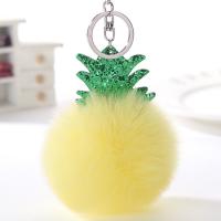 Peluche fermoir à clé, avec cuir PU & alliage de zinc, ananas, Mignon & pour femme, plus de couleurs à choisir, 80mm, Vendu par PC