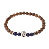 Wood Bracelets, with Gemstone, fashion jewelry & Unisex 6mm .5 Inch 