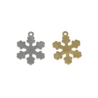 Stainless Steel Pendants, Snowflake, plated Approx 1.3mm, Approx 