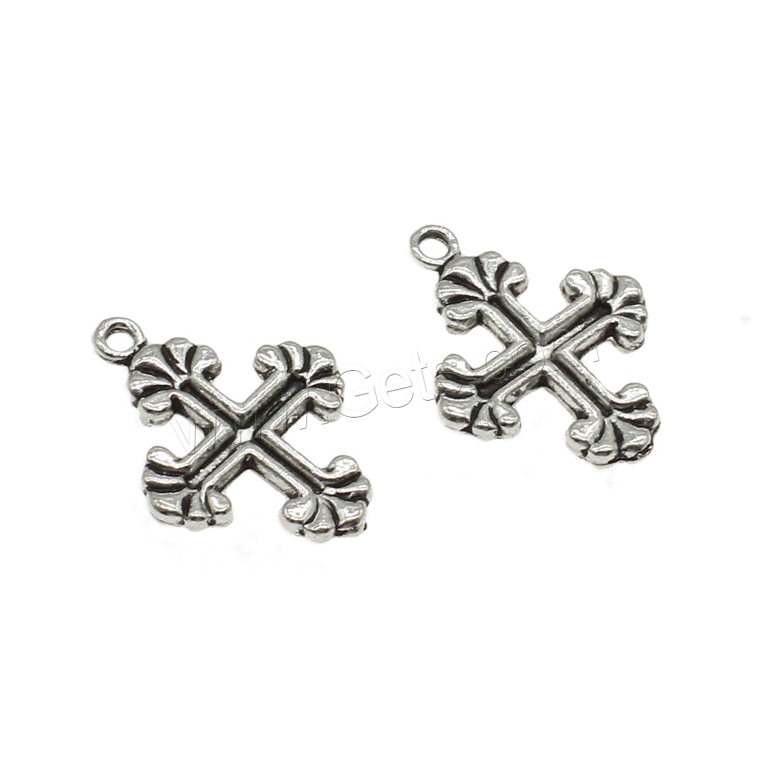 Zinc Alloy Cross Pendants, plated, more colors for choice, 15x20x2mm, Hole:Approx 1.5mm, Approx 714PCs/KG, Sold By KG