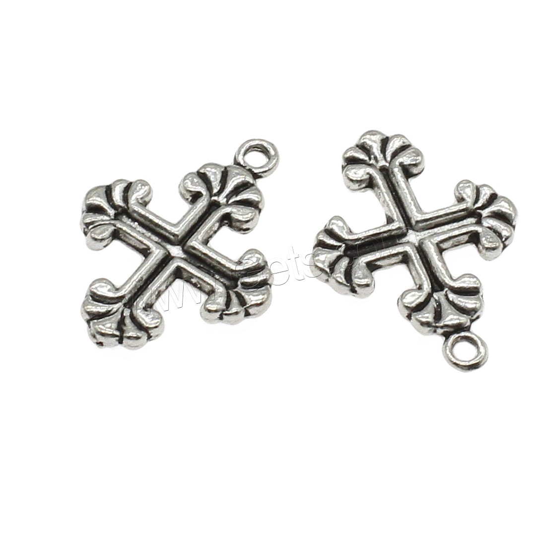 Zinc Alloy Cross Pendants, plated, more colors for choice, 15x20x2mm, Hole:Approx 1.5mm, Approx 714PCs/KG, Sold By KG